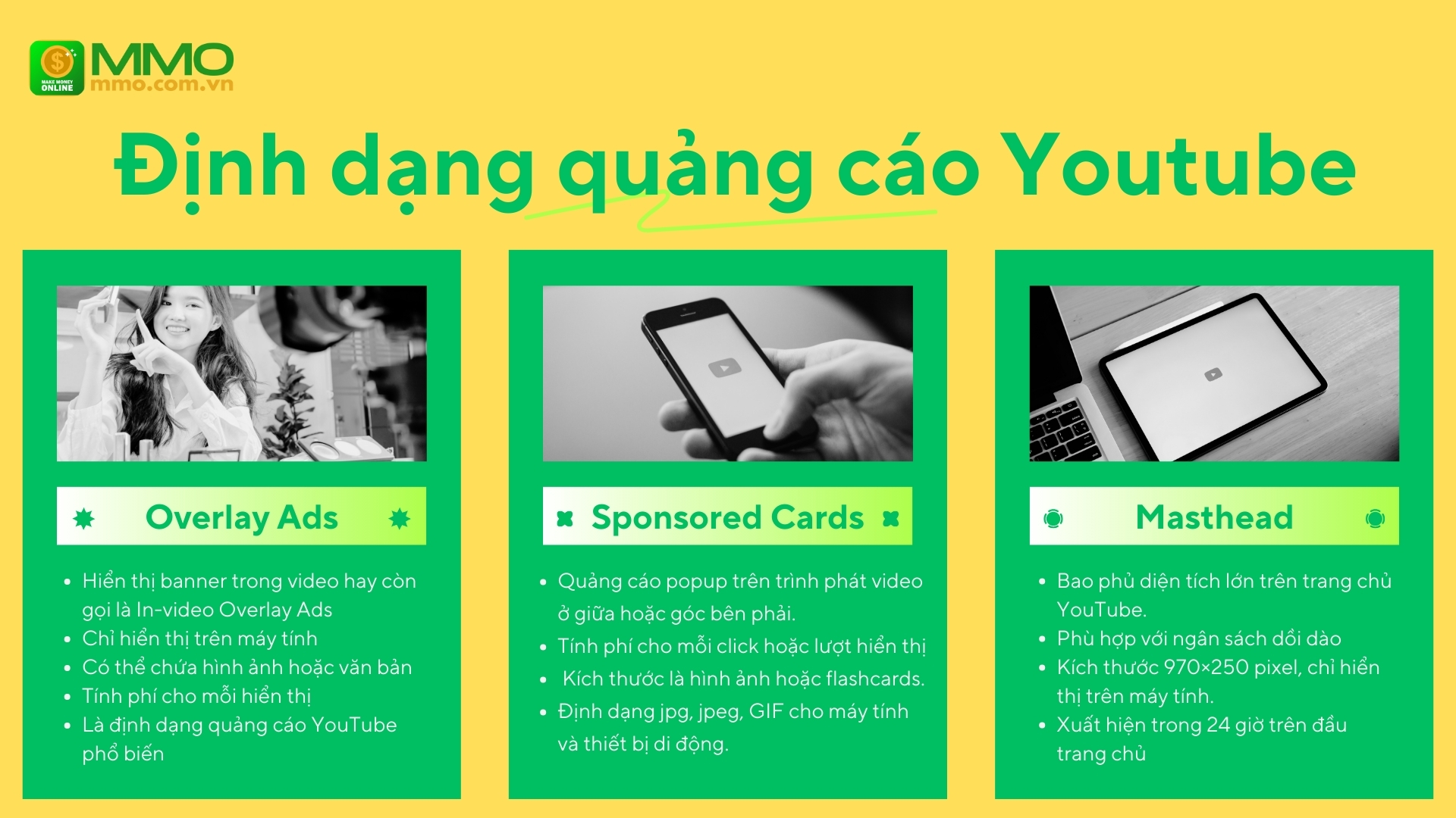 7 định dạng quảng cáo youtube phổ biến