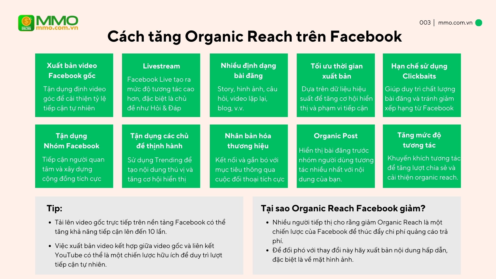 Tăng tiếp cận tự nhiên Organic Reach Facebook 